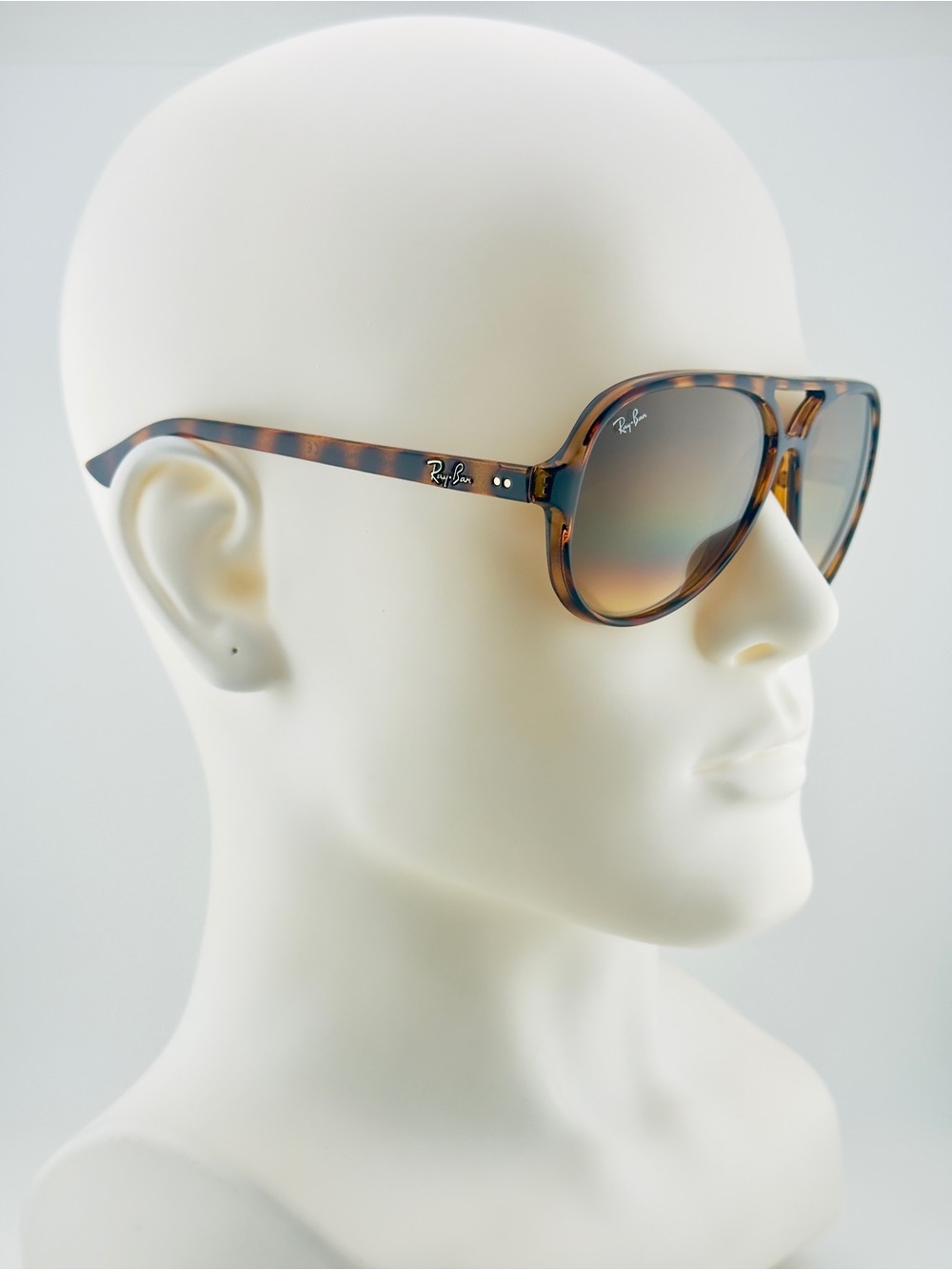 Ray-Ban Sunglasses CATS 5000 Classic Polished Havana Frame Gradient Brown Lenses - Picture 5 of 14